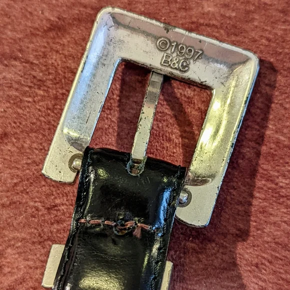 Studio Barse Black Leather Belt with Silver Conchos and Buckle - Picture 11 of 13